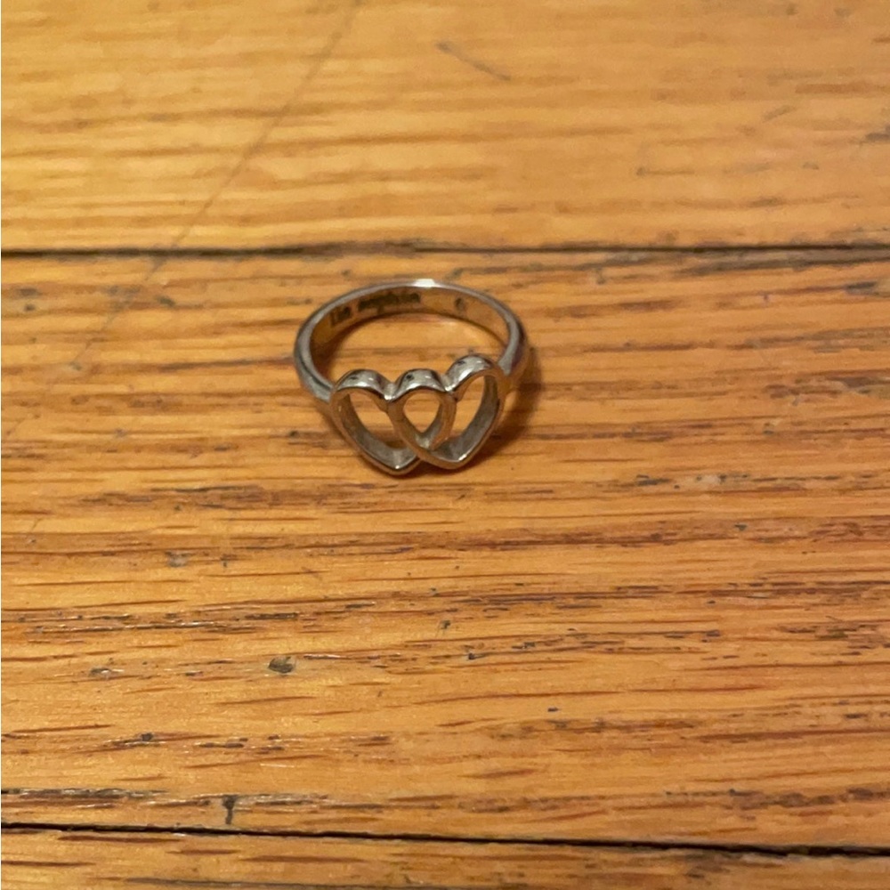 Lia Sophia Dual Heart Ring - Size 6